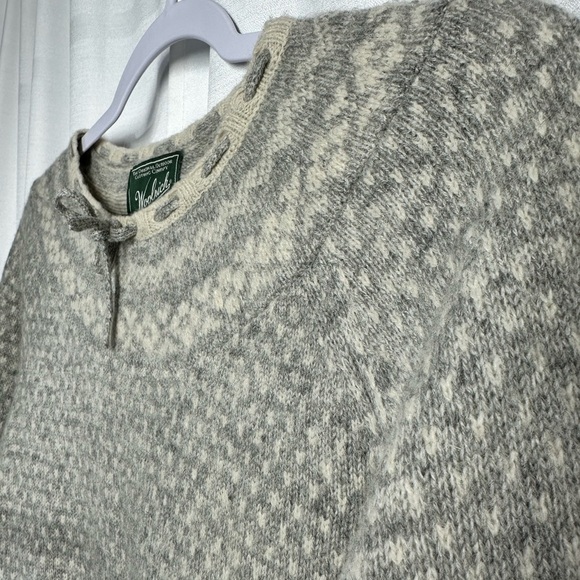 Woolrich Winter Fair Isle Wool Sweater Pullover Women's XS Nordic Lamb's Wool - Picture 3 of 12